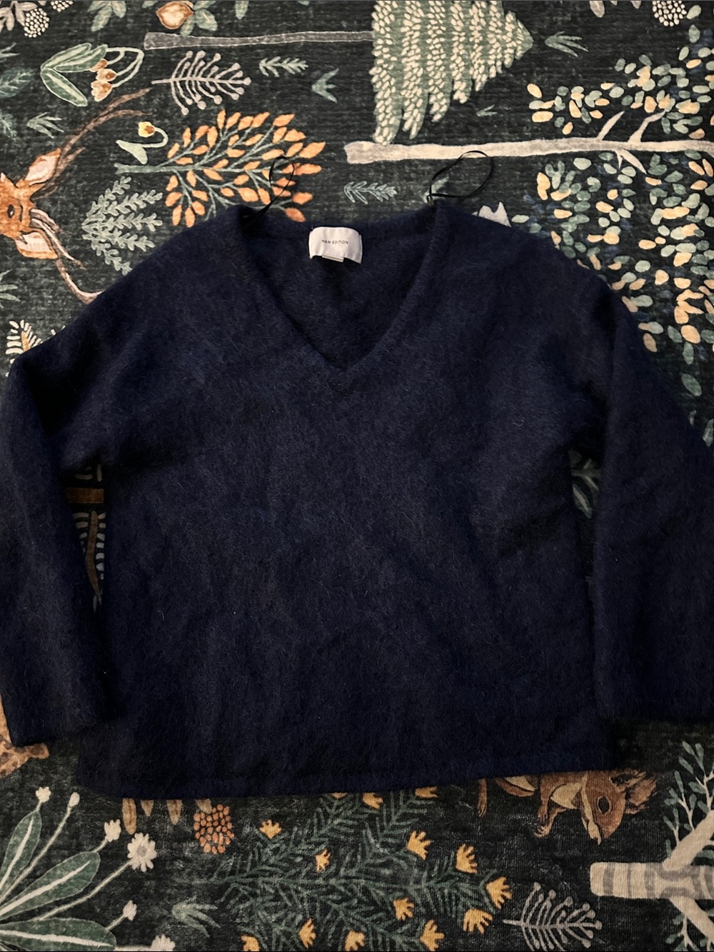 Women's Navy V-Neck Sweater — Classic Soft Knit